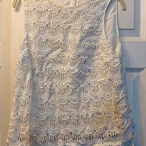 Lilly Pulitzer White Lace Tank Top